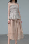 Marc Le Bihan Silk Skirt Six-layer Tulle 25930 Series French Hand-dyed MLB-25930-SKIN Skin Color